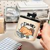 Ceramic mug with lid, girls' girlfriends' creative trend water cup, boys' practical small gift