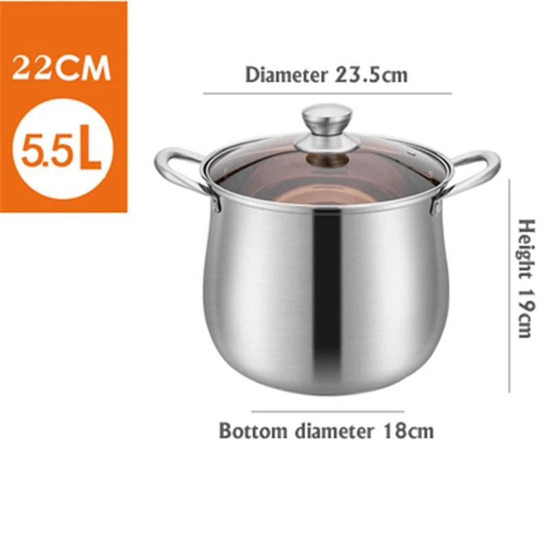 

Бытовая индукционная плита Высокая кастрюля из нержавеющей стали Специально для большой емкости Мясной тушеный куриный суп Горшок для приготовления пищи