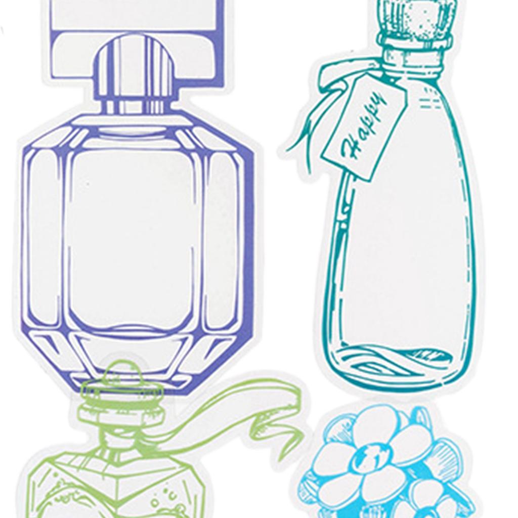 14Pcs Planner Stickers Self Adhesive Glass Jar Look Decorative Planner Stickers Set for Scrapbook