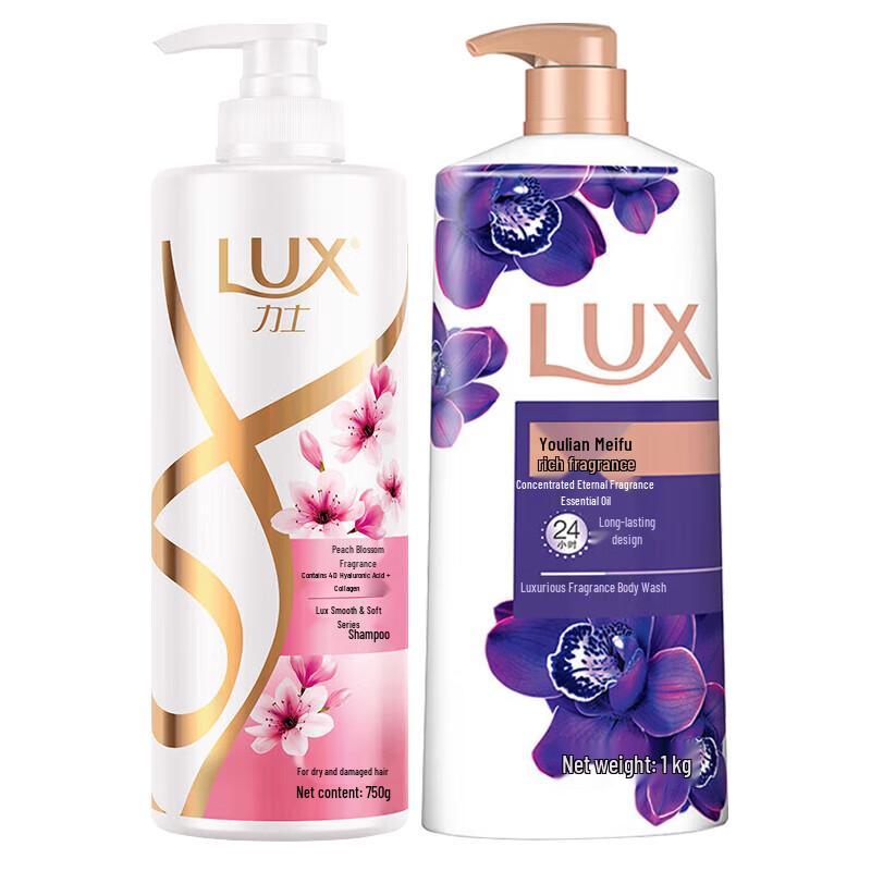 LUX Набор: Шампунь «Цветок персика» и Гель для душа «Аромат лотоса»
