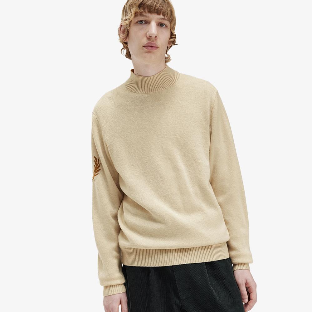 FRED PERRY [Sharp] Laurel Wreath Mock Neck Knit (691) Afpm2336517-691
