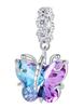 Sparkling Purple Charms 925 Silver Jellyfish Birthday Pendant Bead Compatible Original Bracelet DIY Jewelry Accessories