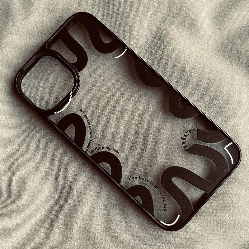 Cool Black Snake Clear Phone Case For iPhone 16 15 17 Pro Max 14 13 12 11 Pro Max Mini 17 Air 7 8 16 Plus Shockproof Hard Cover