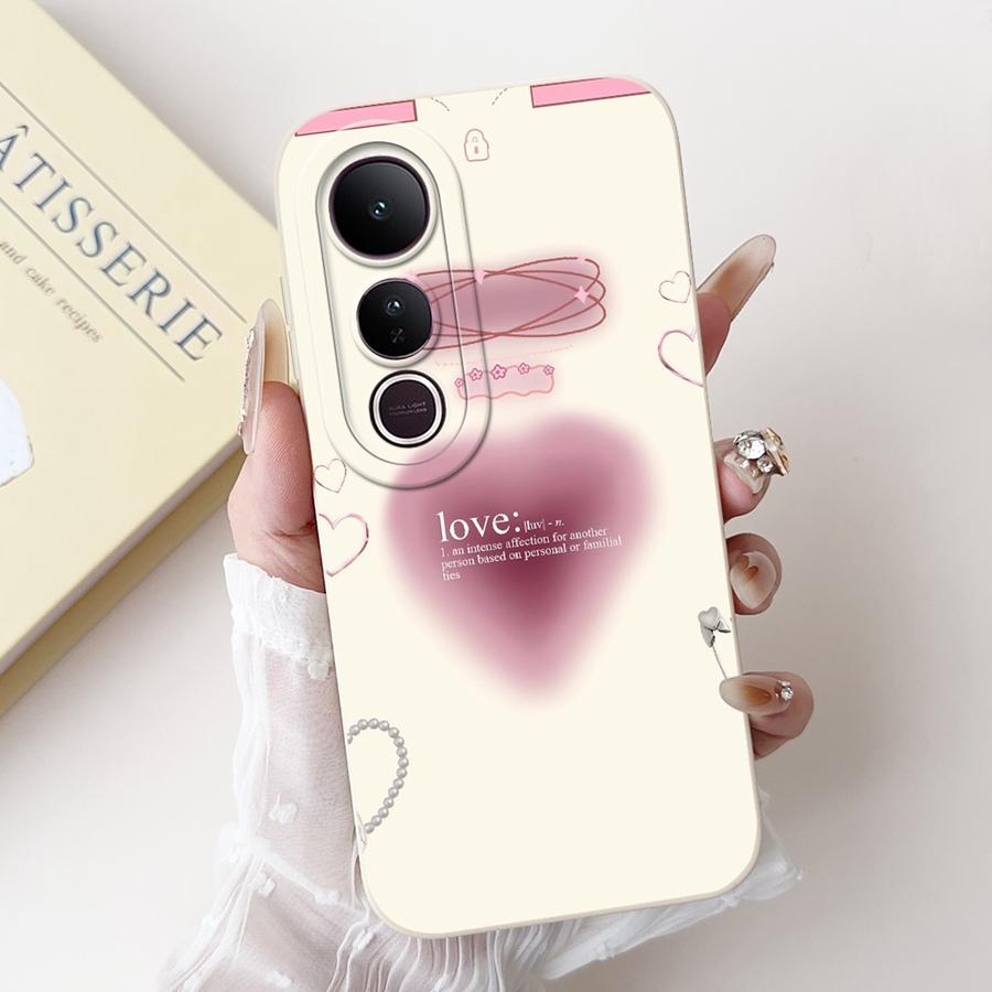 For Vivo V50 Lite Case Liquid Soft Silicone Fashion Newest Painting Back Cover For VivoV50lite V 50 5G Matte Phone Cases