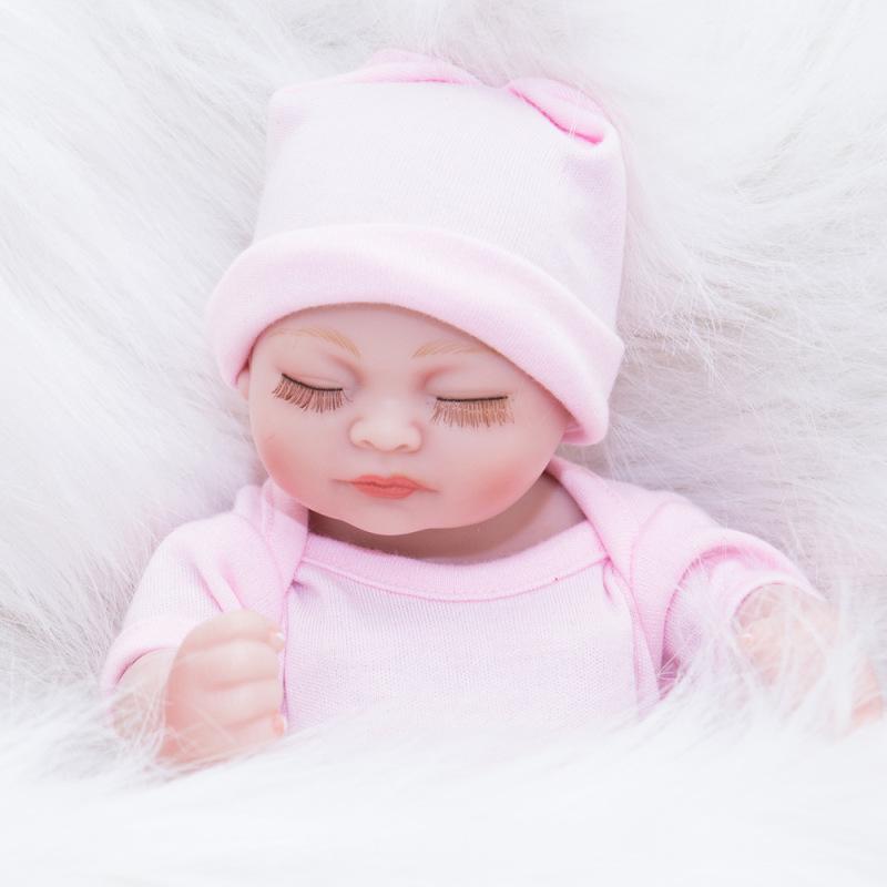 Simulation Baby Doll Lifelike Girl Silicone Doll for Play House kids Toy 28CM