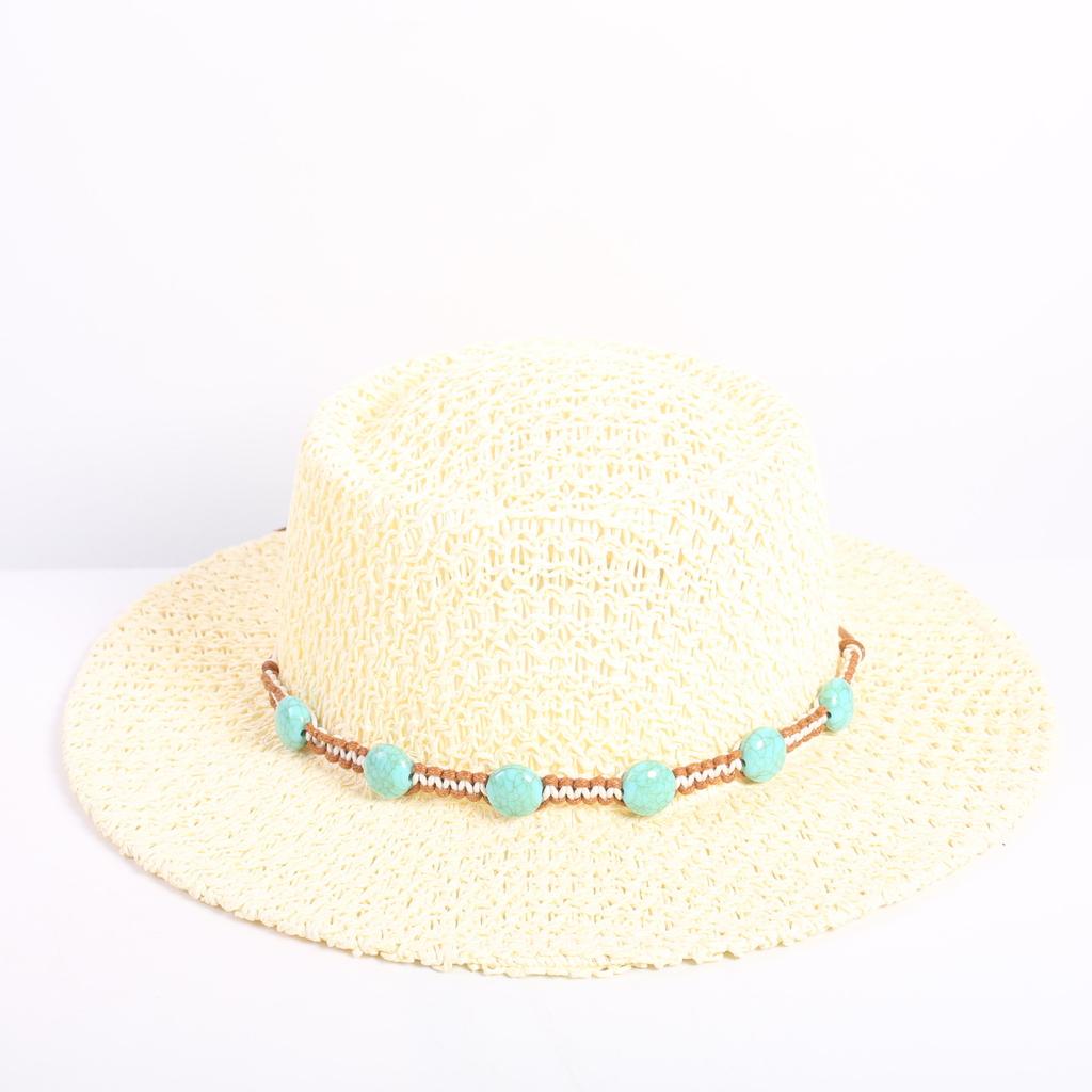 Popular fashion hollow woven concave-convex top straw hat men's and women's fashion summer sunscreen sunshade straw hat