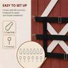 Horse Barn Entry Cover, Stall Guard Net With Fit- Buckle Strips, Black Color, 10-Foot X 20-Inch With Mounting Hardware for Stable Use
