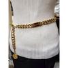 Used CHANEL gold chain belt with coin charms
