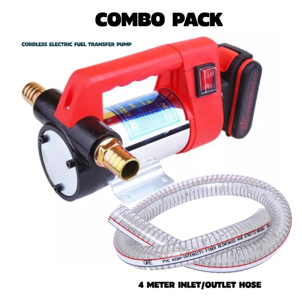 

Беспроводной электрический насос для перекачки топлива Дизельный керосиновый масляный коммерческий самовсасывающий насос для извлечения Моторный автомобильный масляный насос STANDARD+4M HOSE