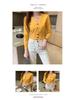 Women's Long Sleeve Slim Knit Cardigan with Colorful Buttons