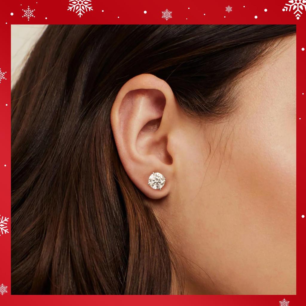 Earrings Moissanite Earrings Moissanite Single Piece Jewelry Accessories Simple Silver 925 Metal Hypoallergenic Men's Women's