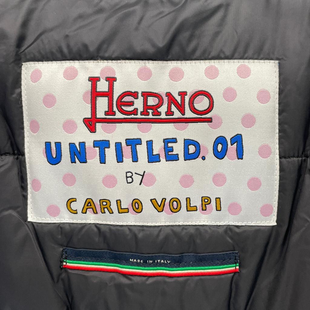 Herno ×Untitled Carlo Volpi Sheep Leather Colorful Zipper Double Rider Jacket 48 blackUsed