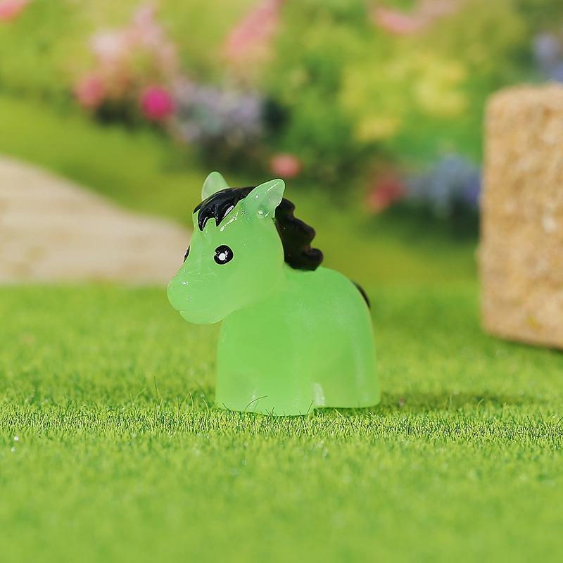 Colorful Glow-in-the-Dark Pony Ornaments for DIY Garden Decor
