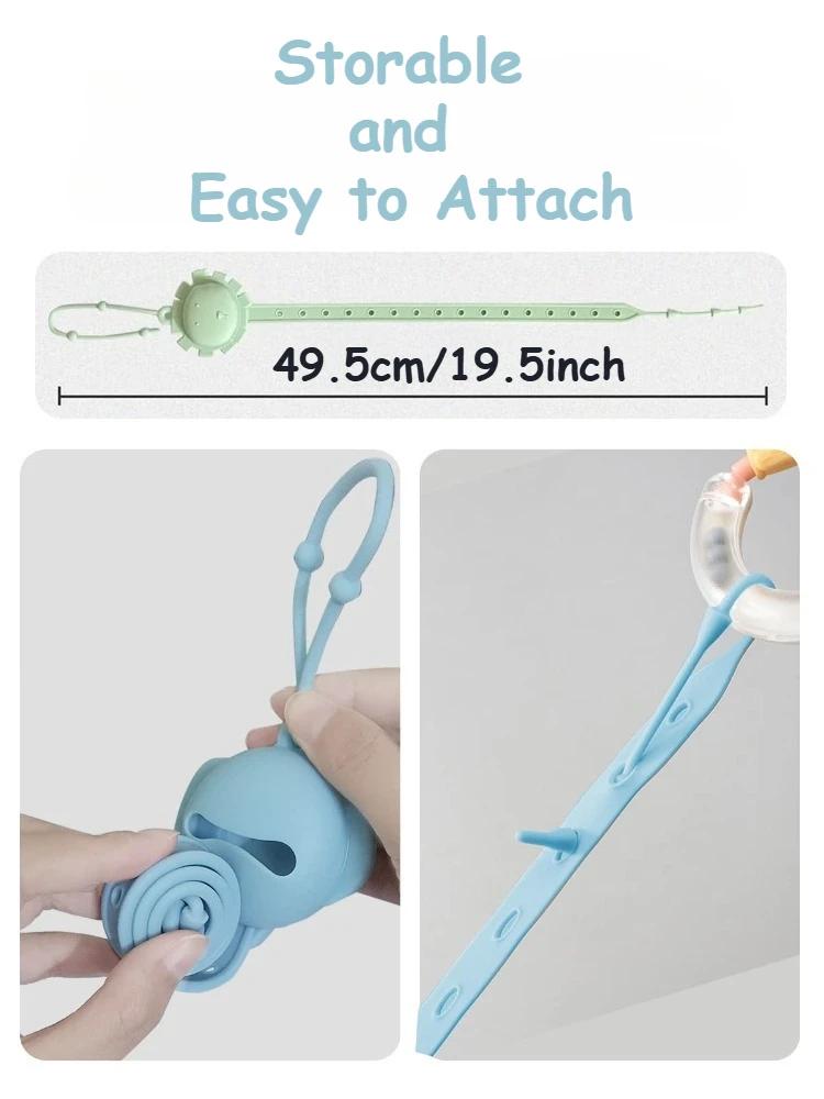 Toy Straps for Baby Silicone Setpacifier Clip for Car Seat Toy Feeding Bottle Teether High Chair Stroller Baby Toy Clips Cribs