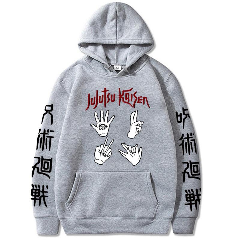 Jujutsu Kaisen Gesture Printed Men's Hoodie New Brand Hoody Clothes Vintage Fashion Casual Unisex Long Sleeve Pullovers