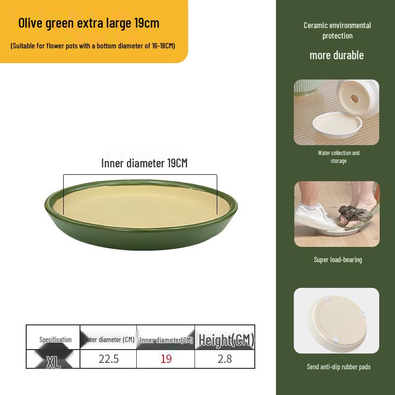 Große Keramik-Auffangschale für Sukkulenten und Bonsai
