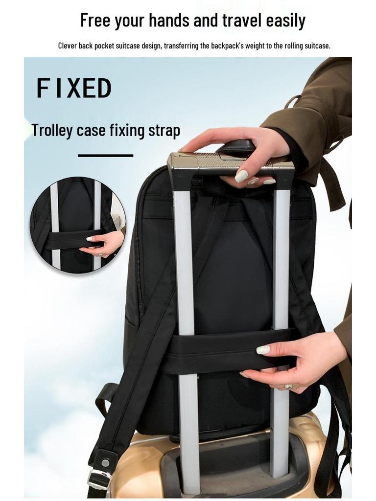 14-inch Women's Laptop Backpack: 2025 Stylish, Simple, Large Capacity School & Travel Bag, Oxford Cloth