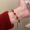 Miaojiang Girl~ New Year's Blessing Brand Safety Lock Bell Braided Red Rope Bracelet Niche Exquisite 2025 Bracelet