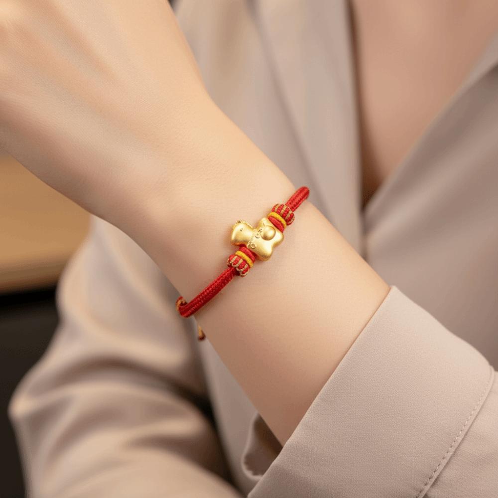 Chinese Style Horse Year Bracelet Hand-woven Fortune Bracelet Good Lucky Bracelet Spring Festival