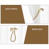 Elegant Curtain Tie Backs 2Pieces Magnetic Cotton Rope Drapery Holdbacks with Wood Beads Home Decors for Living Room