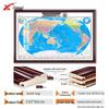 Jingwei Solid Wood Framed Decorative Wall Map