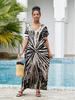 Rayon Tie-Dye Long Robe Bikini Cover-Up In 3 Colors