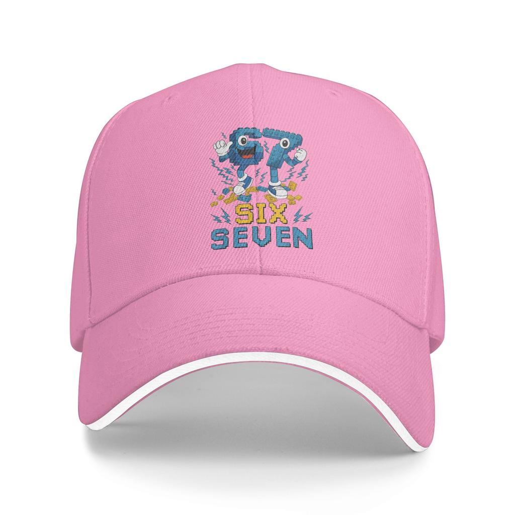 Funny Meme 67 Six Seven 6 7 Italian Brainrot Sun Baseball Cap Summer Male  Design Hip Hop Hats Hot Sale Trendy Snapback Cap