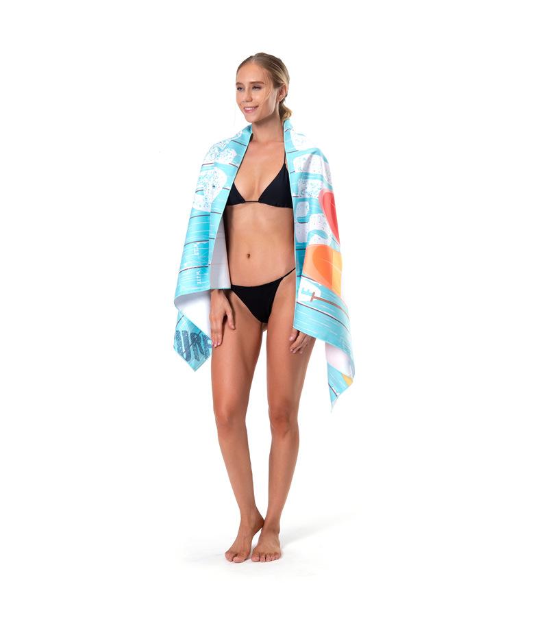 Microfiber Absorbent Quick-drying Beach Towel Printed Beach Towel Printed Swimming Beach Towel
