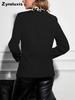 New Women's Elegant Leopard Print Collar Blazer Suit Jacket