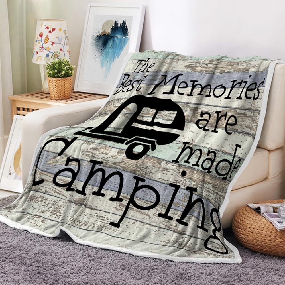 Ydbkt Campingdecke Weiche Outdoor-Decke für Männer Frauen Kinder Perfektes Geschenk für Campingliebhaber Ideale Wohnmobil-Bettwäsche Dekor für den Campingplatz