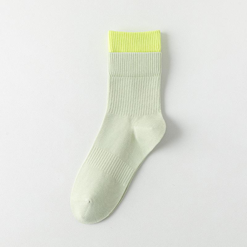 Pure Cotton Socks - Children's Mid-length Socks, Sweat-absorbent, Odor-resistant, Anti-tear, Multi-color Dopamine Sports Socks