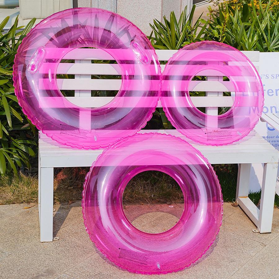 Einfarbiger Schwimmring, aufblasbare Unterarm-Rettungsboje, einfarbiger transparenter Jelly-Schwimmring kann zur Szenendekoration verwendet werden