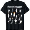 Kenne deine Pinguine Pinguinarten Meerestier-Liebhaber T-Shirt