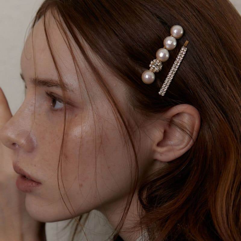 OVLA twinkle cotton pearl point hair pin HP011