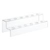 1pc 12-Slot Acrylic Tools Display Riser Stands Clear 30.4x10x8.2cm Inner Diameter: 1.9cm