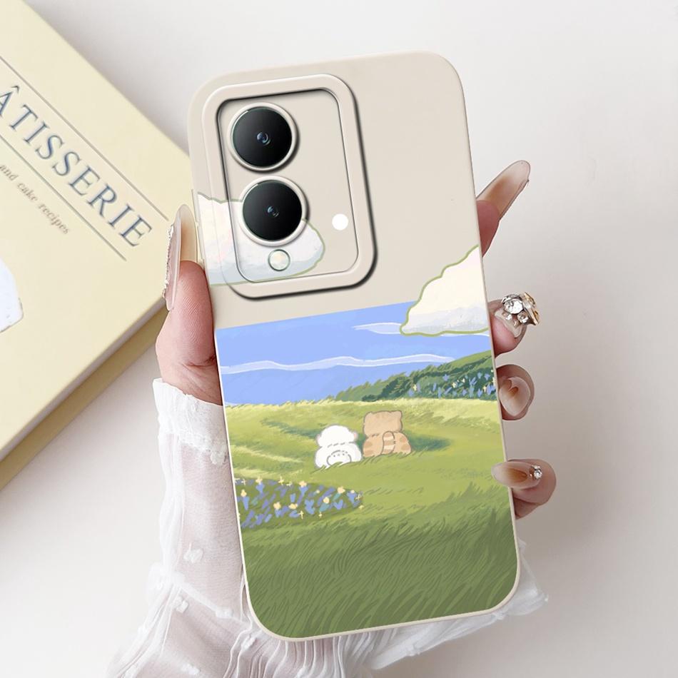 For Vivo Y17s Case VivoY17s Y 17S 4G 2024 Cute Panda Rabbit Cartoon Soft Silicone Shockproof Phone Cases