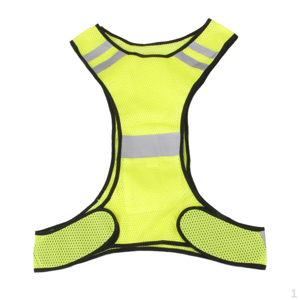 

Светоотражающая безопасность для бега, бега, езды на велосипеде, ходьбы — желтый