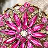 Vintage Flower Brooch Hollow Rhinestone Brooch, Floral Lapel Pin for Fashion Jewelry Women, Bling Badge Clothing Accessories Secure