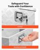 Trailer Tongue Box, 838 x 483 x 457 mm Aluminum Trailer Tongue Tool Box, Heavy Duty Storage Organizer with Lock & Keys, Utility Tool Chest for Pickup