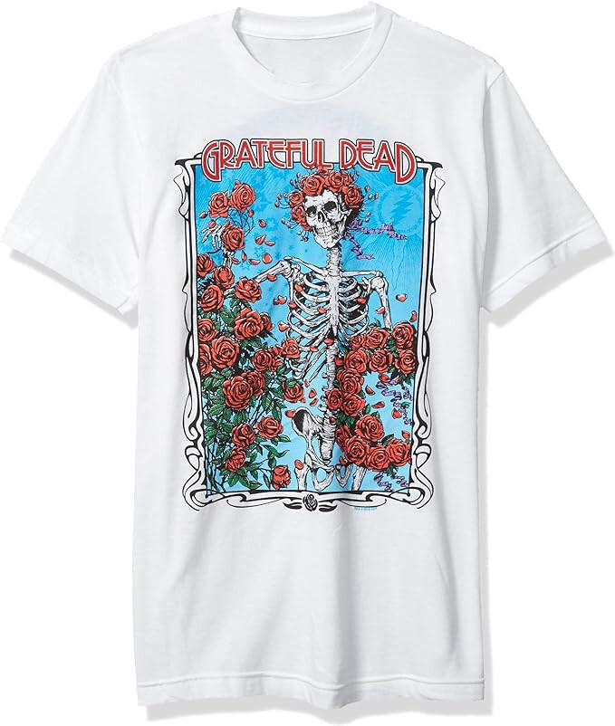 

Liquid Blue Unisex-Adult Standard Grateful Dead Bertha Wheel and Roses Short XL