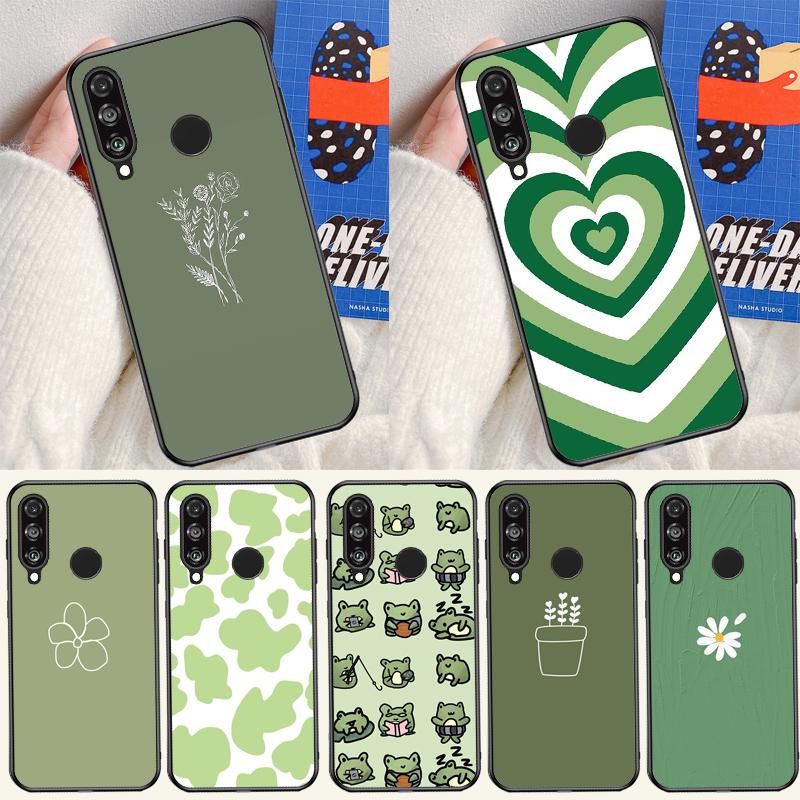 green aesthetic For Huawei Nova 12s 12i 11i 8i 9 10 SE Y91 Y90 Y60 Y70 Y72 Y61 P20 P40 P30 Lite P60 Pro Case