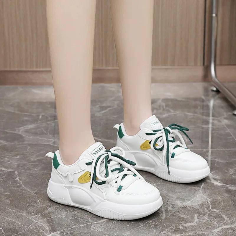 Fashion Spring Hot Sale Womens Vulcanized Shoes High Quality Comfortable Incrase Casual Sneakers Small White Shoe Fashion Platform Shoes