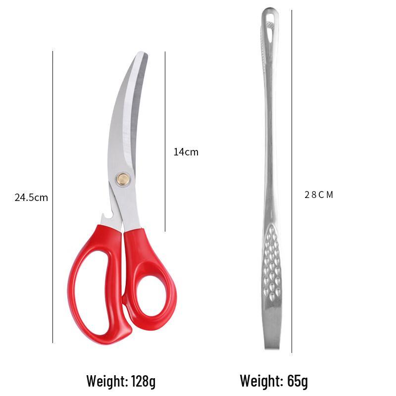 

ZISIZ 304 Stainless Steel Korean BBQ Tongs