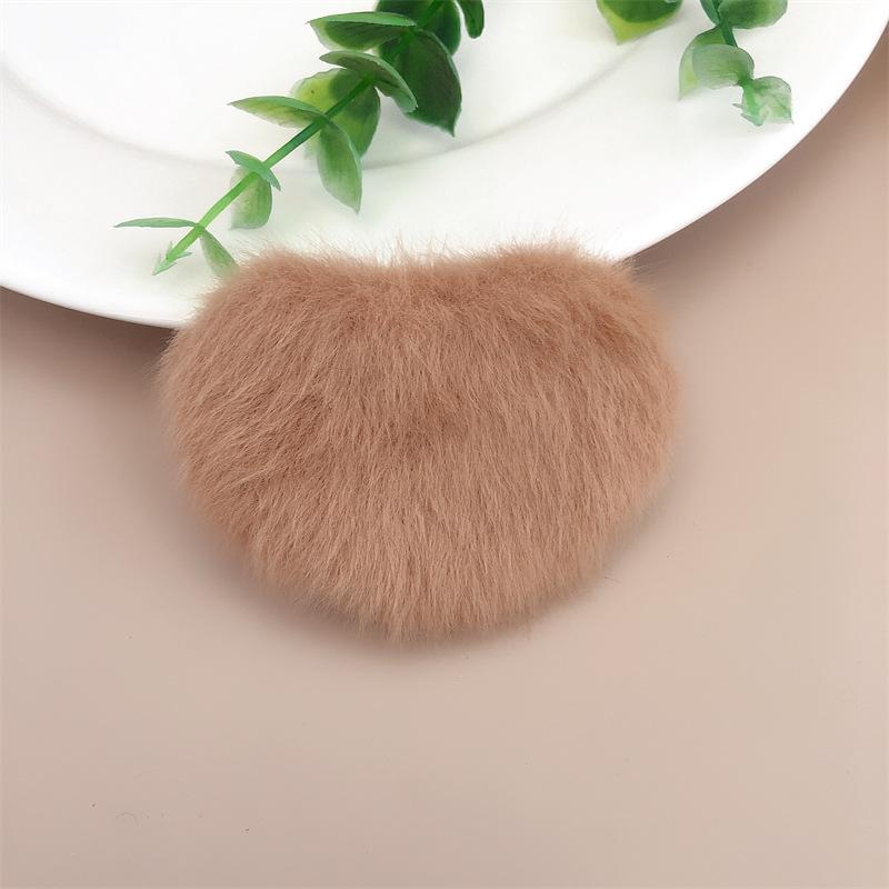 

1pc New Autumn Winter Heart-shaped Fleece Hair Clip, Cute Candy Color Love Hair Clip for Girls, Bangs Clip, Hair Accessories