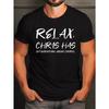 Humorous Quote T-Shirt for Men - Relaxed CHRIS Graphic Print, Casual Short-Sleeve T-Shirt, Machine Washable