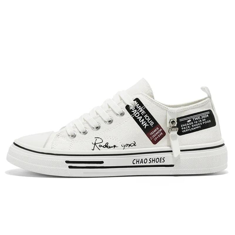 Chaussures pour hommes 2025, design fin et respirant pour le printemps, chaussures de skate à semelle plate pour étudiants, sport et loisirs