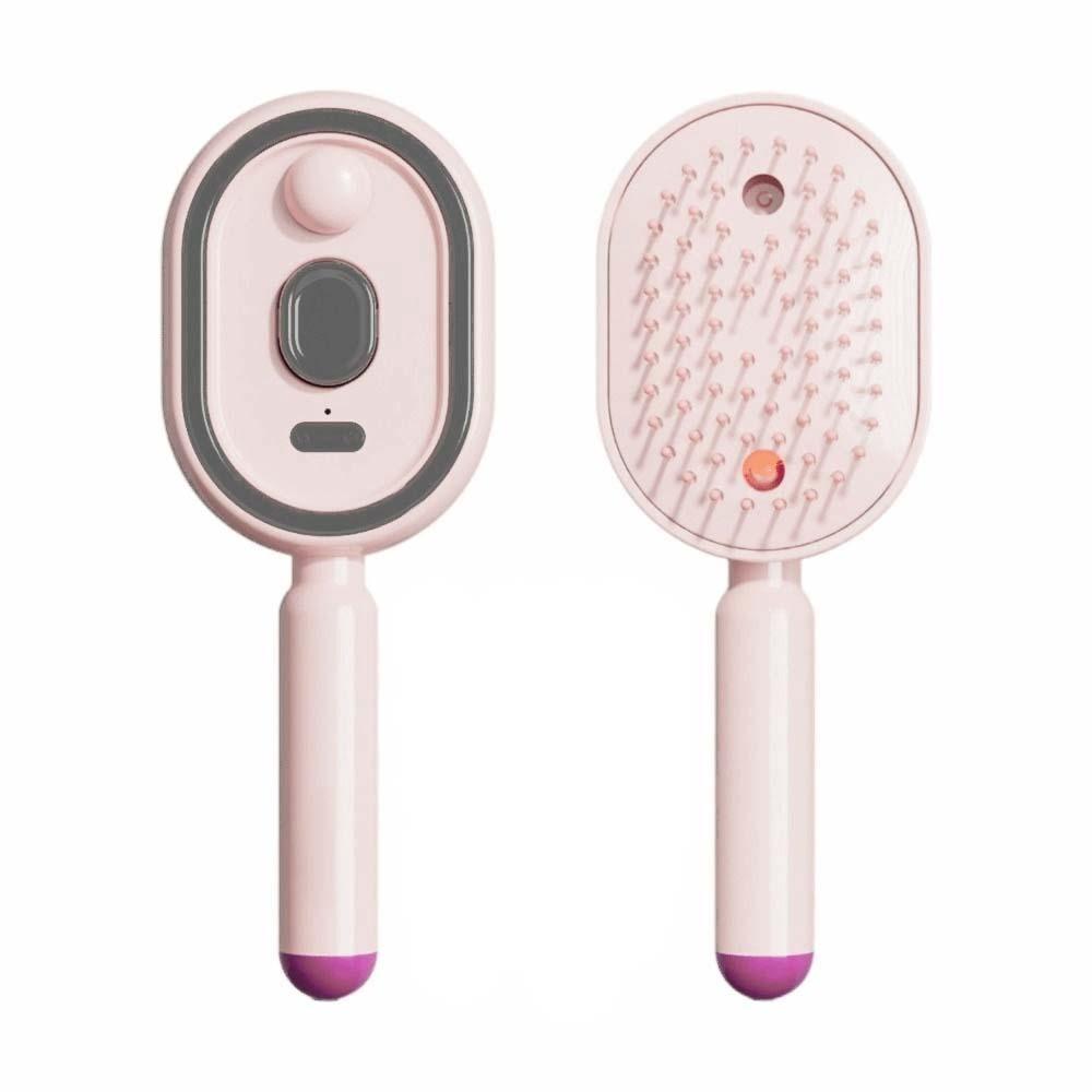 Cepillo de Pelo Eléctrico con Spray Multifunción Antifrizz Depósito Grande Cepillo de Pelo con Niebla 2 en 1 Regalo