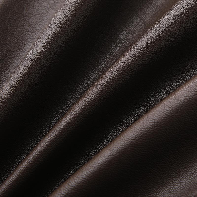 Coffee-Colored PU High-Waisted Mini Skirt, Slimming A-Line Midi, Autumn/Winter 2024 Women's Hip-Hugging Style.