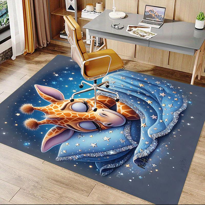 1PC Giraffe Starry Non-Slip Floor carpet, suitable for Office, bedroomand playrooms. It can also be used as a sofa footrest cover-T84