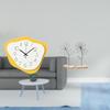 Acrylic Iron Wall Clock Flower Sculpture Modern Office Ornament Timepiece Silent Minimalist Metal
